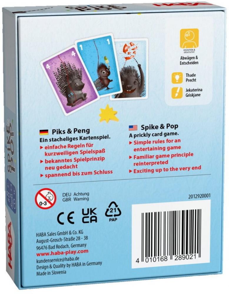HABA Mitbringspiel Kartenspiel Piks & Peng 2012920001