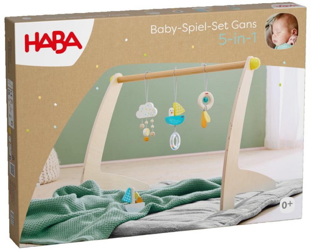 HABA Babywelt Baby-Spiel-Set Gans 5in1 mit Mobile 2012259001