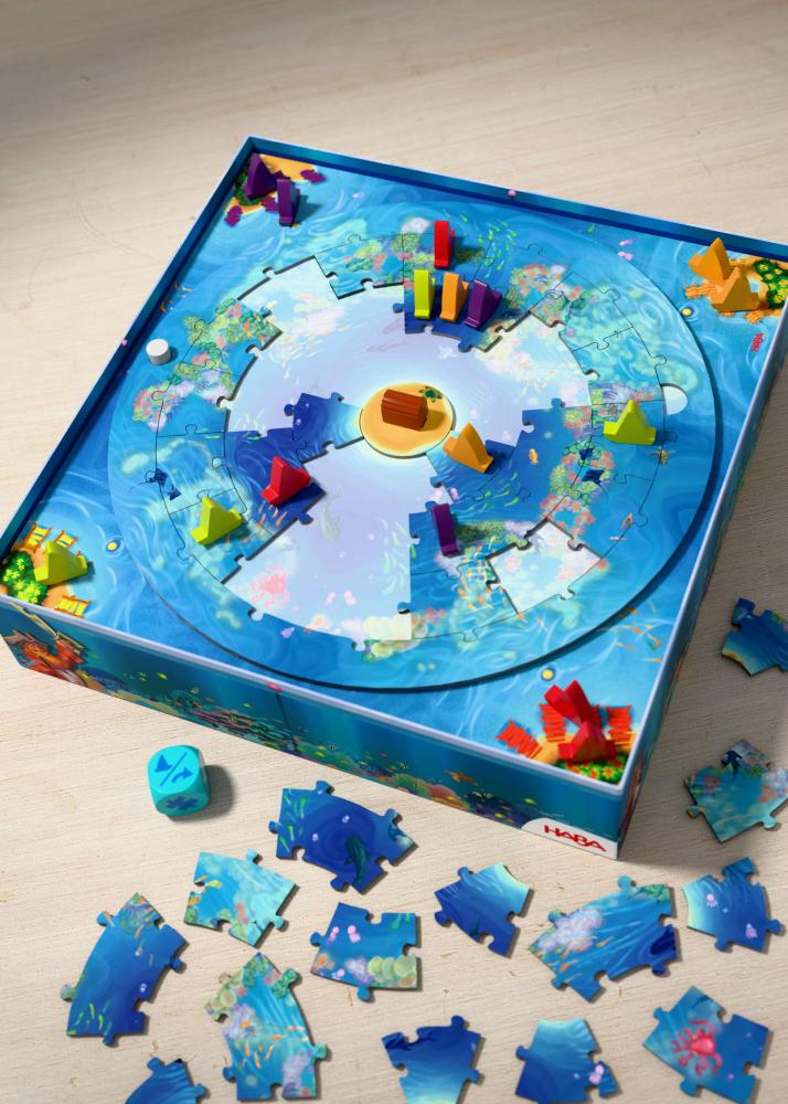 HABA Kinderspiel Aktionsspiel GAME MEETS PUZZLE Ocean Twist 2012216001