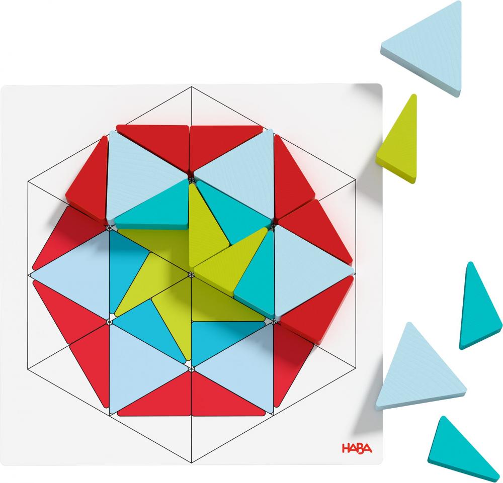 Haba Kinderspiel Geschicklichkeitsspiel Formenlegespiel Mosaik-Dreiecke 2012371001
