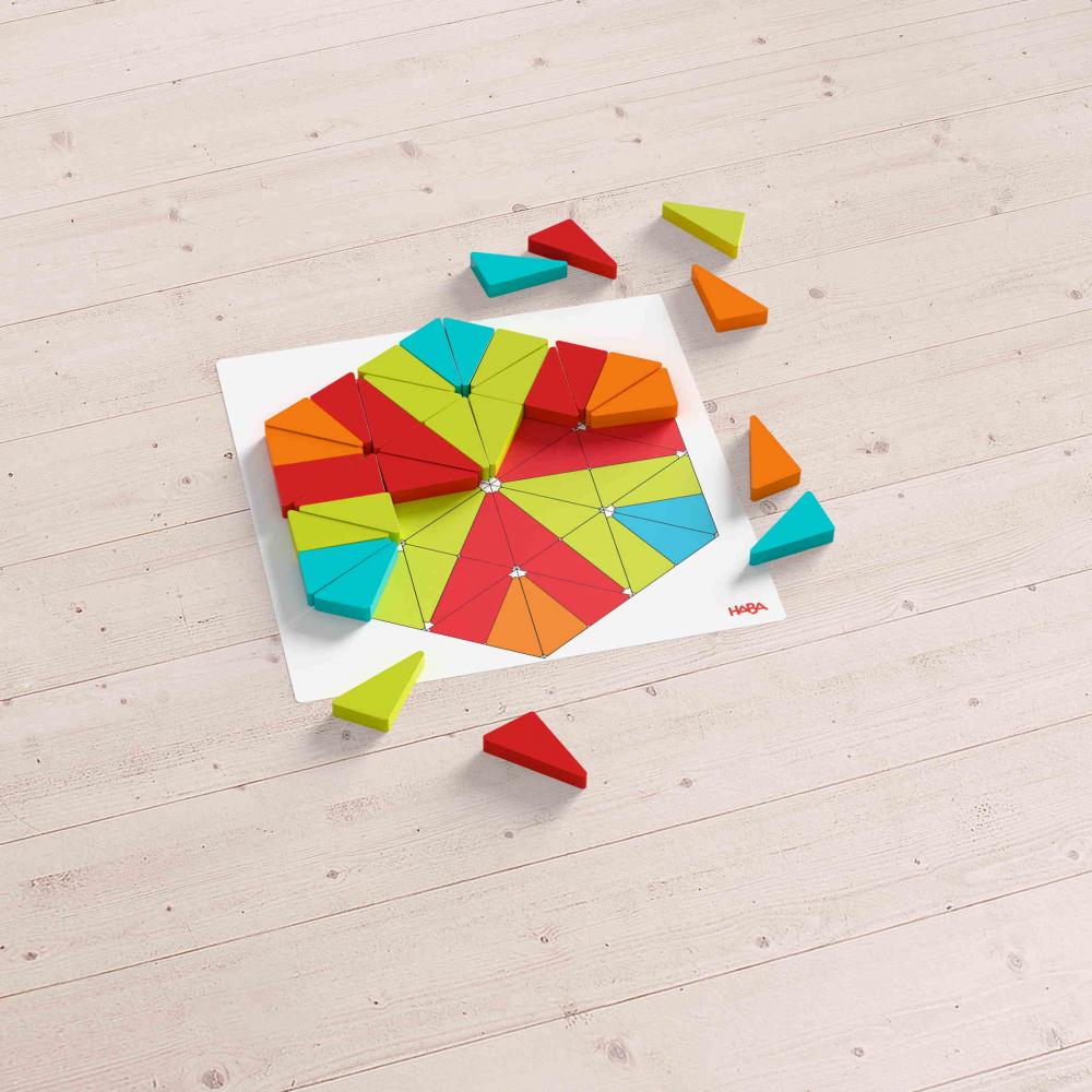 Haba Kinderspiel Geschicklichkeitsspiel Formenlegespiel Mosaik-Dreiecke 2012371001