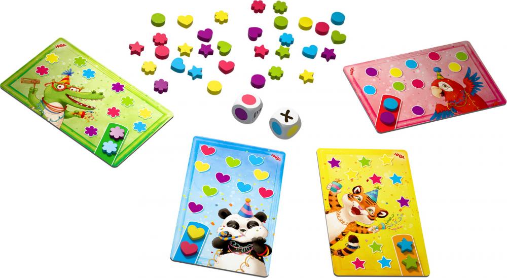 HABA Kinderspiel Lernspiel HURRA! Farben und Formen erkennen und zuordnen 2012214001