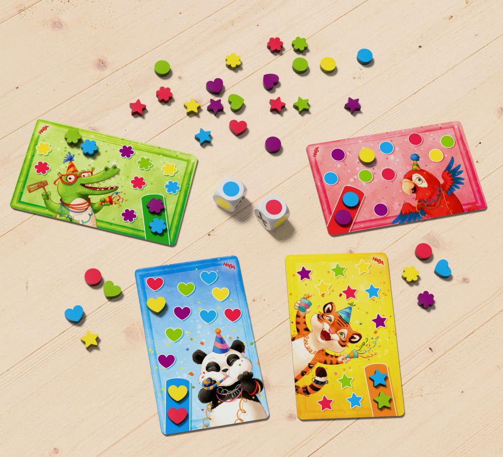 HABA Kinderspiel Lernspiel HURRA! Farben und Formen erkennen und zuordnen 2012214001