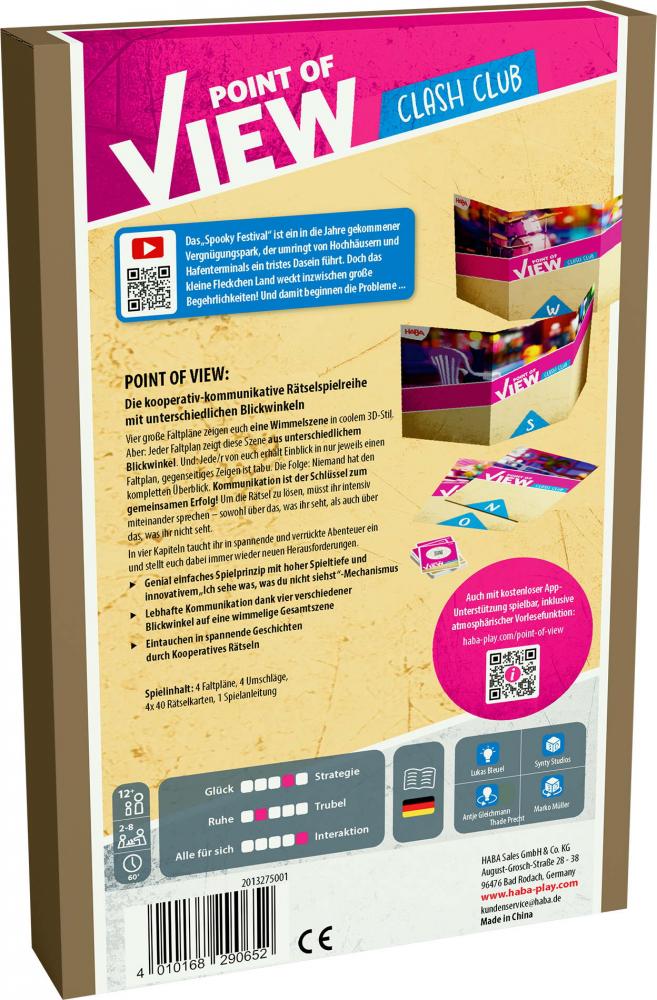 HABA Familienspiel Logikspiele POINT OF VIEW Clash Club 1 Session 2013275001