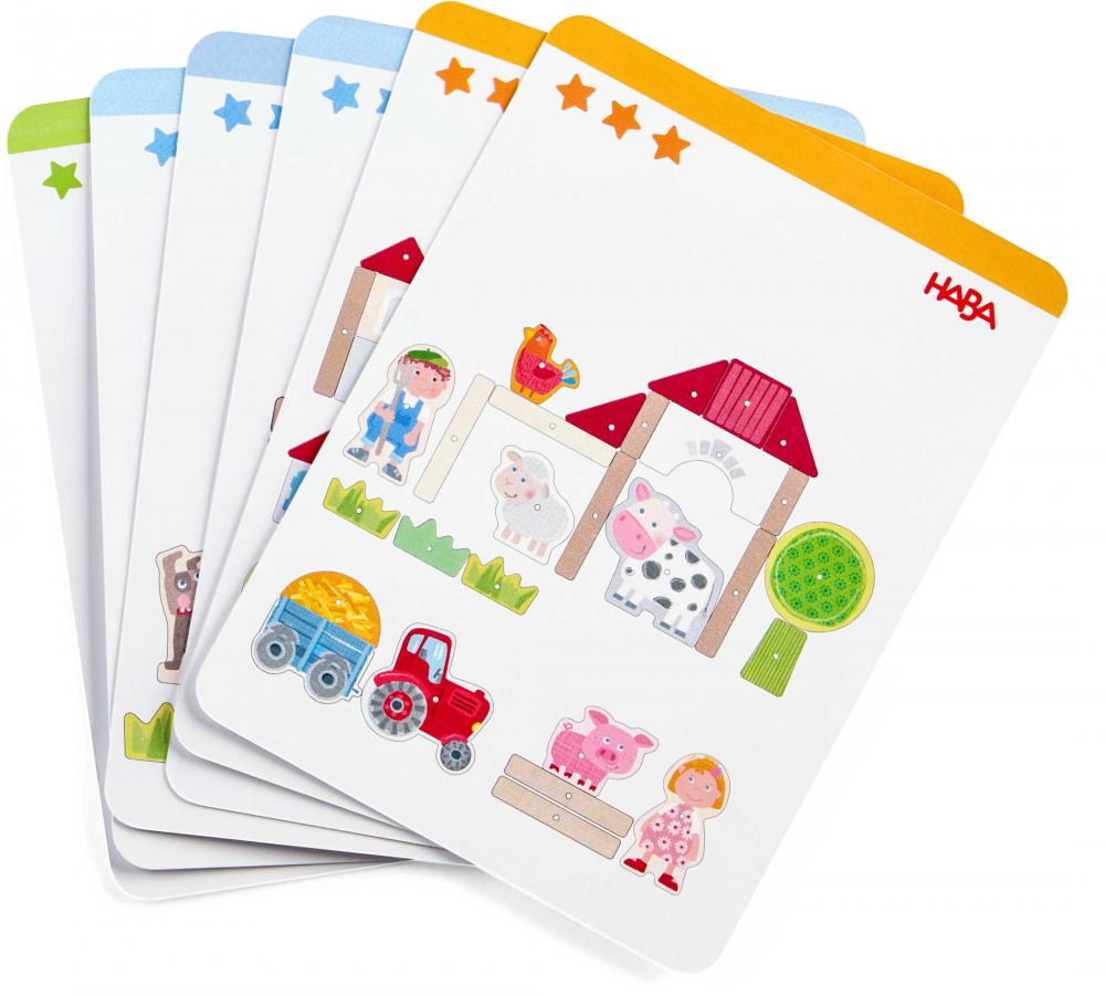 Haba Geschicklichkeitsspiel Hammer-Nagelspiel Bauernhof 2013378001