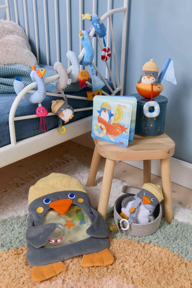 HABA Babywelt Motorikspielzeug Wasserspielmatte Pinguin 2013408001