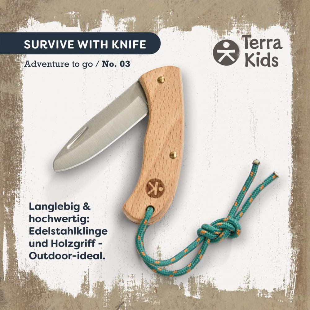 HABA Outdoor Werkzeug Terra Kids Kindertaschenmesser Survive with knife 2013645001