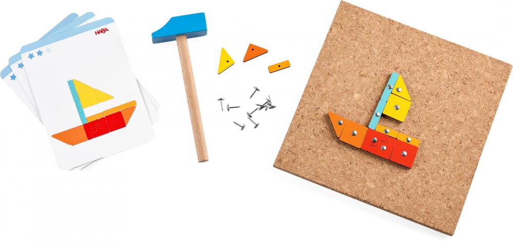 Haba Geschicklichkeitsspiel Hammer-Nagelspiel Geo 2013791001