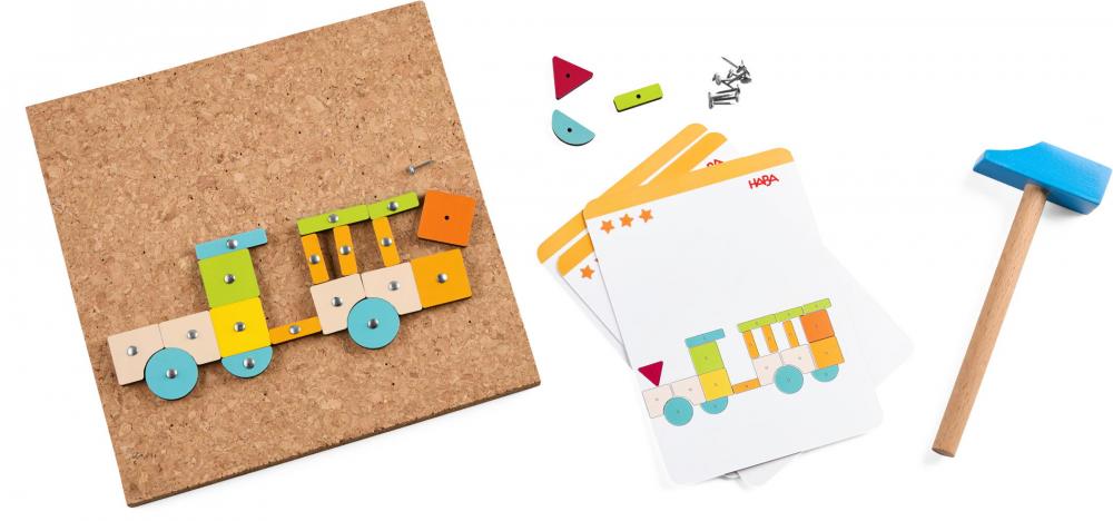 Haba Geschicklichkeitsspiel Hammer-Nagelspiel Geo 2013791001