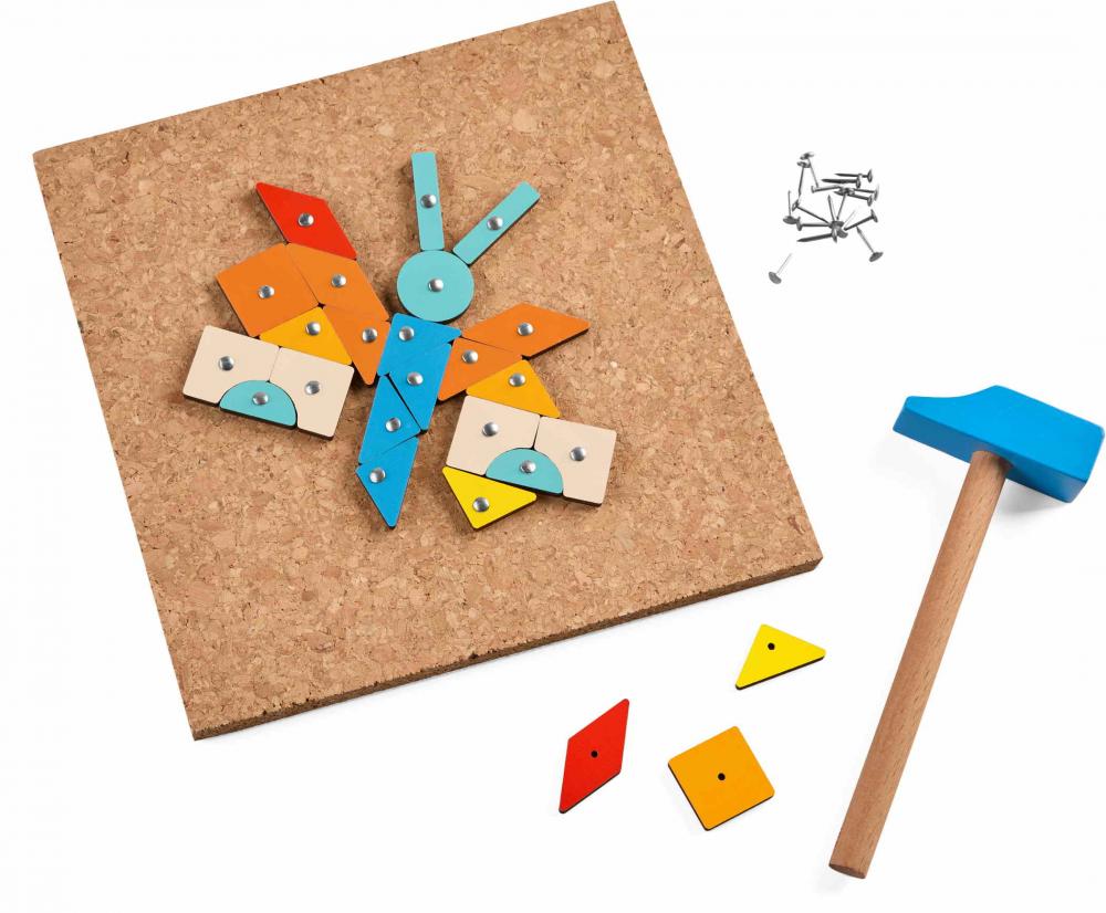 Haba Geschicklichkeitsspiel Hammer-Nagelspiel Geo 2013791001