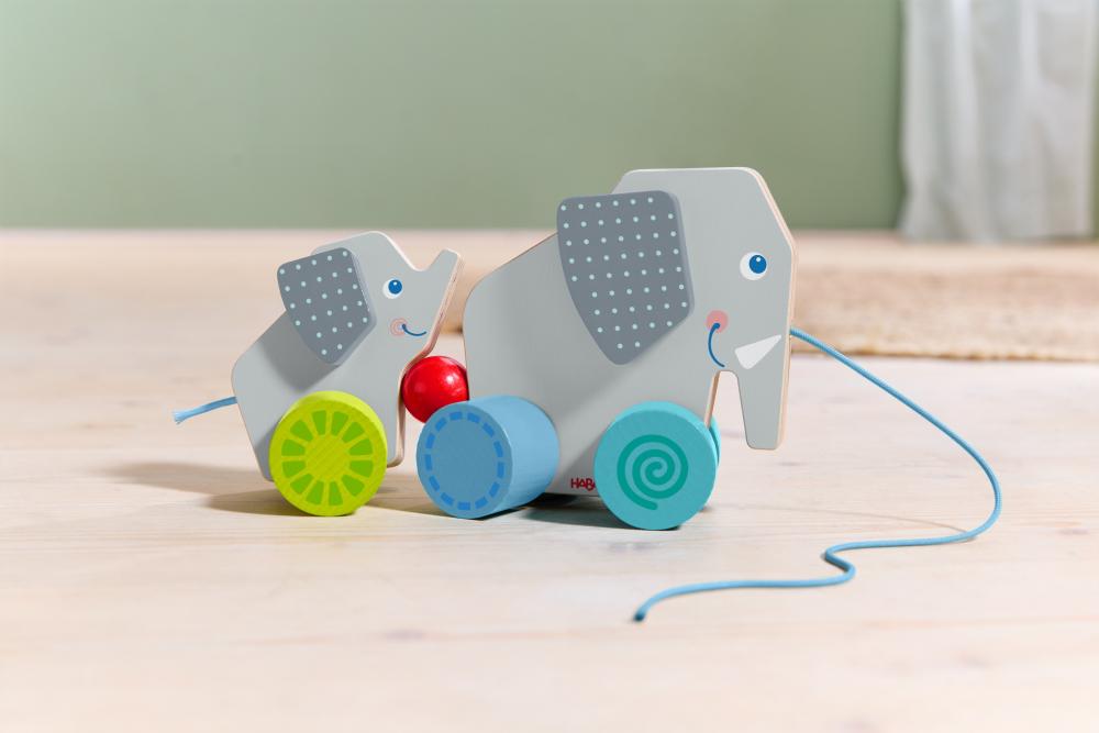 HABA Kleinkindwelt Rollspielzeug Ziehfigur Elefanten 2012263001