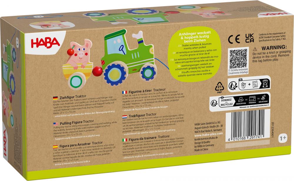 HABA Kleinkindwelt Rollspielzeug Ziehfigur Traktor 2012264001
