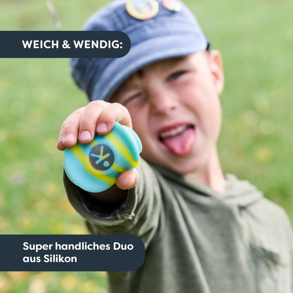 HABA Outdoor Spielzeug Wurfspiel Terra Kids Pocket-Frisbee Catch me! blau, gelb 2013974001