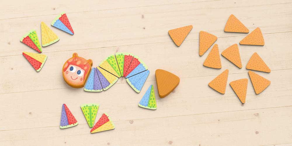 HABA Mitbringspiel Zuordnungsspiel Meine ersten Spiele to go Raupe Rosa 2013167001