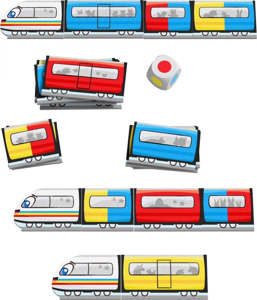 HABA Mitbringspiel Farbzuordnungsspiel Meine ersten Spiele to go Farb-Express 2013847001
