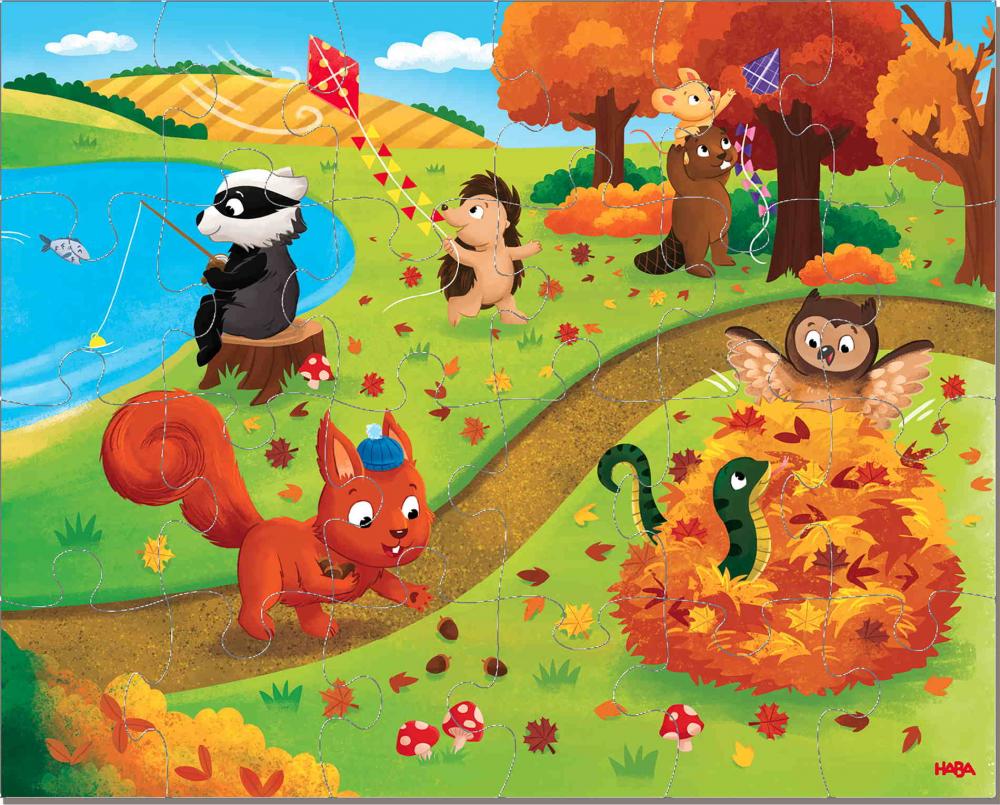 4x24 Teile HABA Kinder Puzzle Jahreszeiten 2013402001
