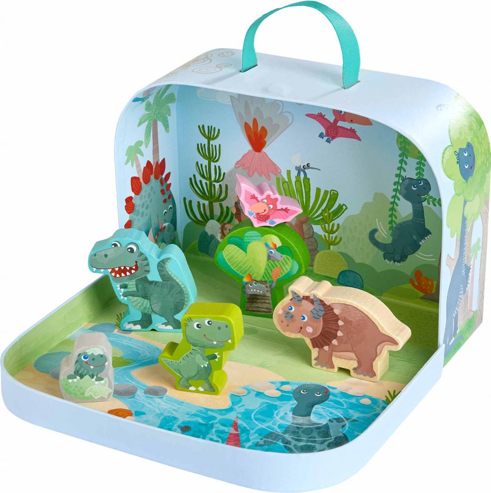 HABA Kleinkindwelt Spielwelten Spielwelt im Koffer Dinosaurier 2014170001