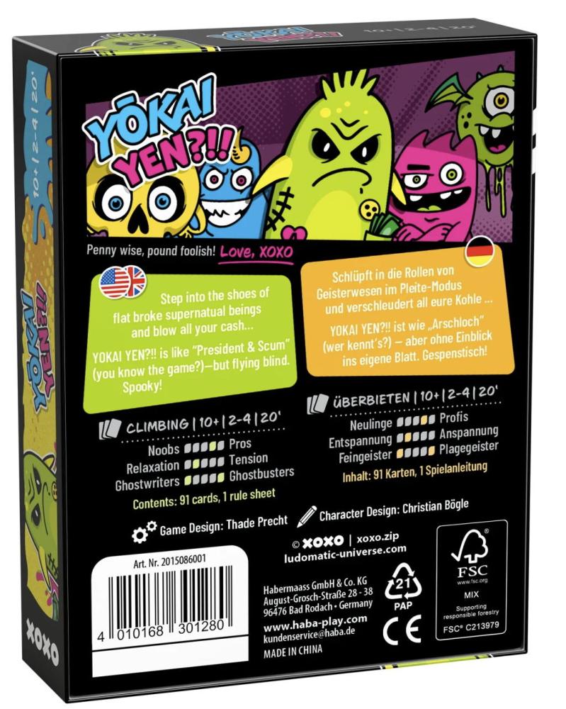 Haba Kartenspiel Ablegespiel XOXO - Yokai Yen ?!! 2015086001