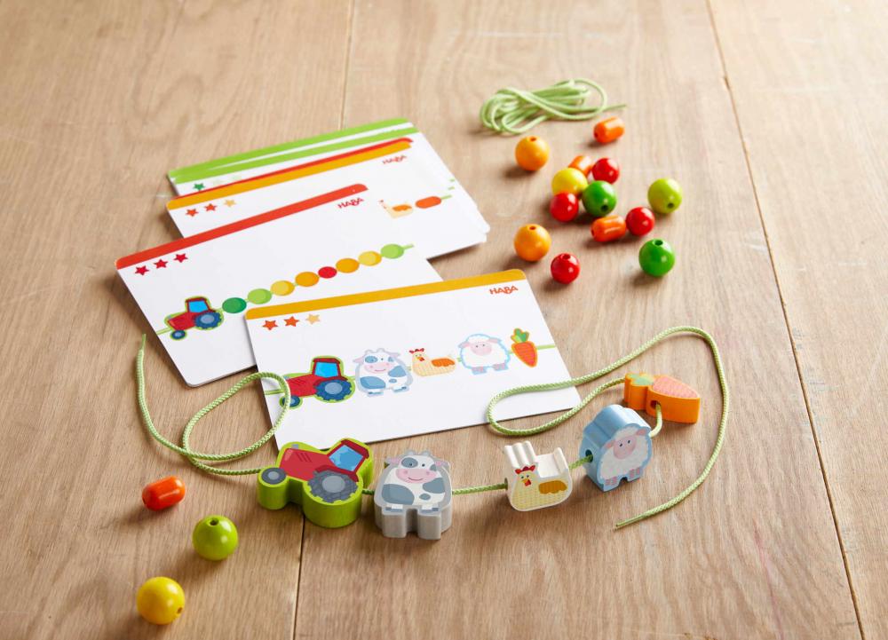 Haba Geschicklichkeitsspiel Fädelspiel Bauernhof 2014447001