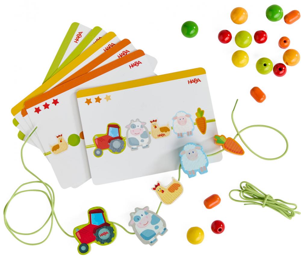 Haba Geschicklichkeitsspiel Fädelspiel Bauernhof 2014447001