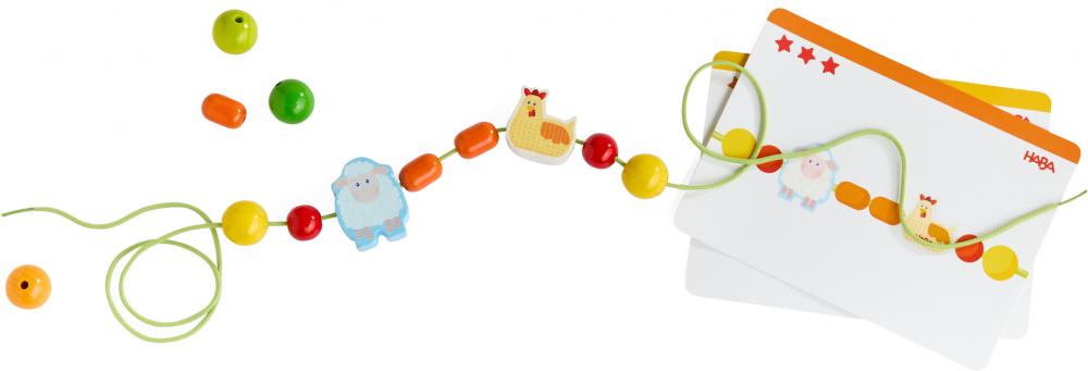 Haba Geschicklichkeitsspiel Fädelspiel Bauernhof 2014447001