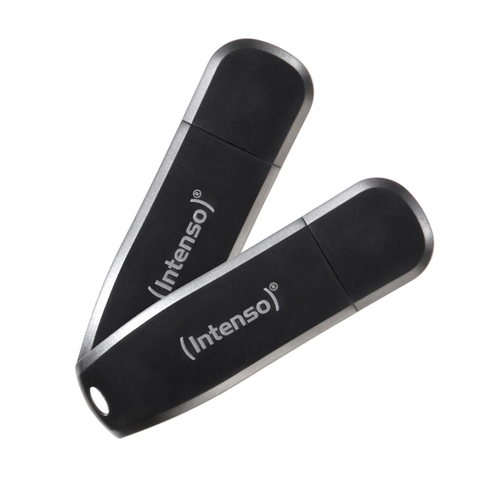 Intenso USB Stick 64GB Speicherstick Speed Line schwarz USB 3.2 2er Pack