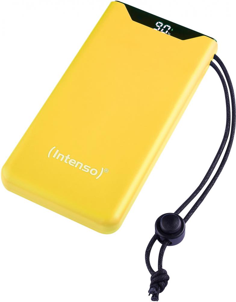 Intenso Powerbank F10000 PD Qualcomm Quick Charge 3.0 10000 mAh 1x USB Typ A und C OUT gelb