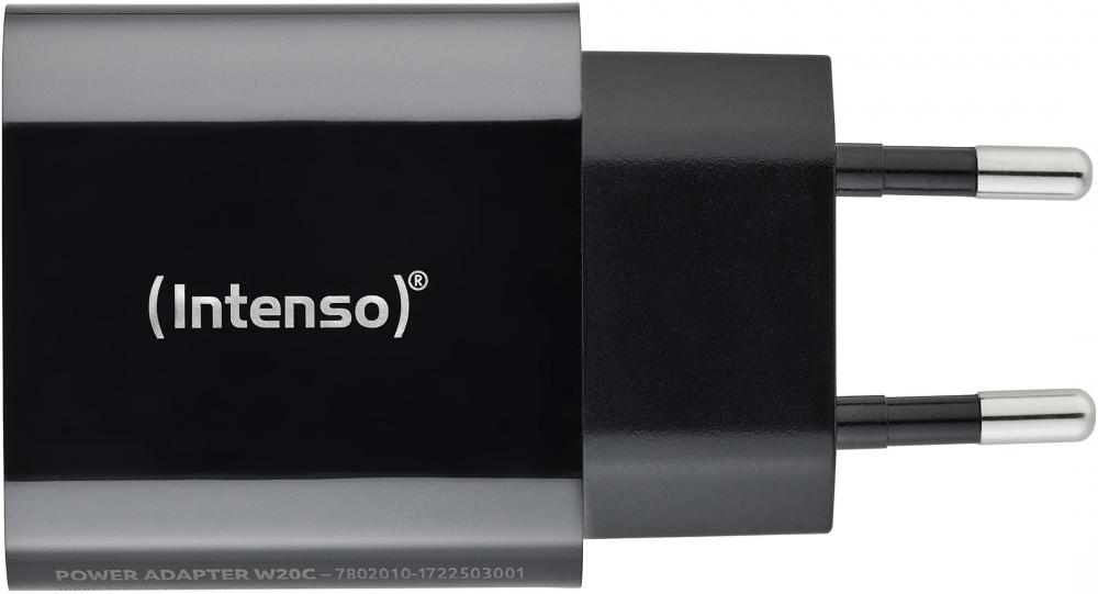 Intenso Ladegerät Power Adapter 20 Watt W20C 1x USB-C für 1 Gerät schwarz