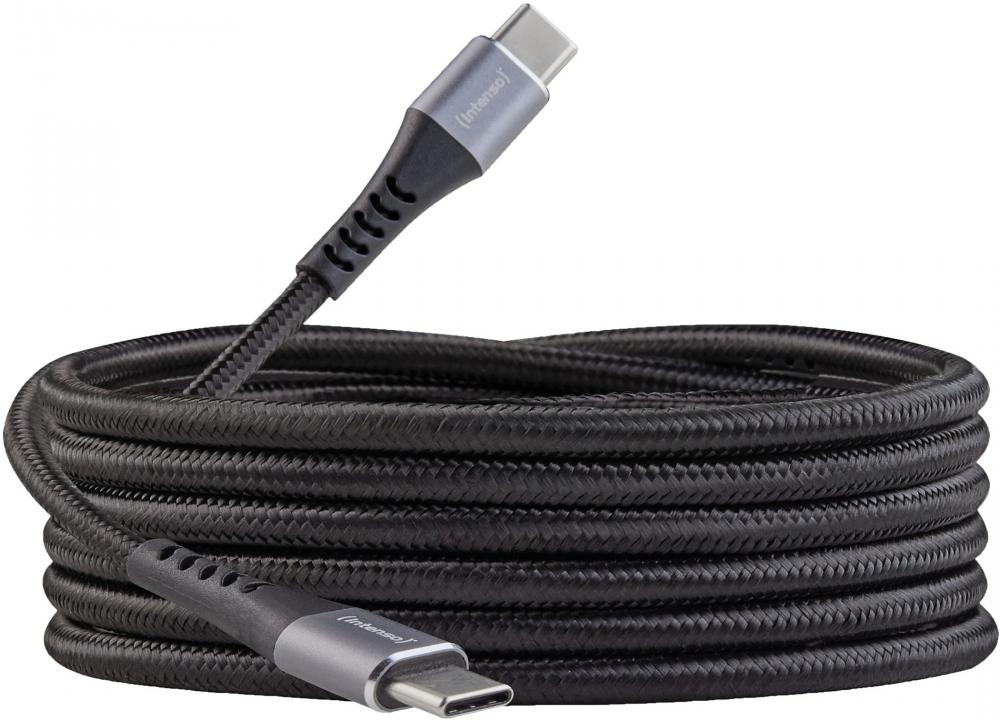 Intenso USB Kabel C315C Typ C - TYP C Nylon 1,5m max. 60W schwarz