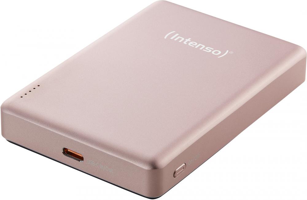Intenso Powerbank MW10000 magnetische Fixierung MagSafe kompatibel PD 3.0 10000 mAh USB Typ C rosé