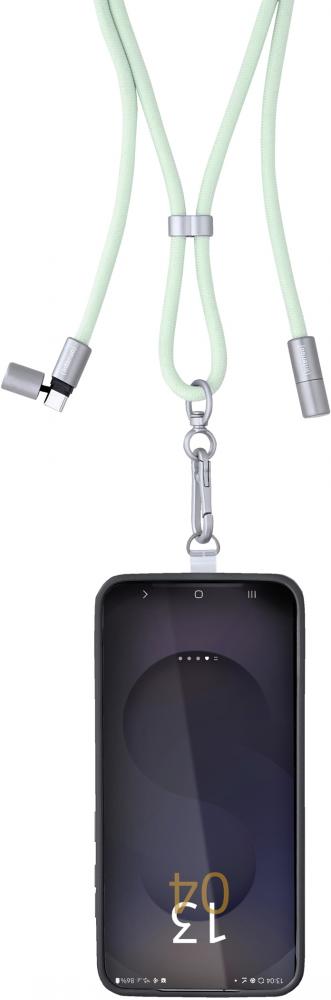 Intenso Cell Phone Charging Lanyard Handykette als Ladekabel Datenkabel 2 x USB-C bis 1,65m grün