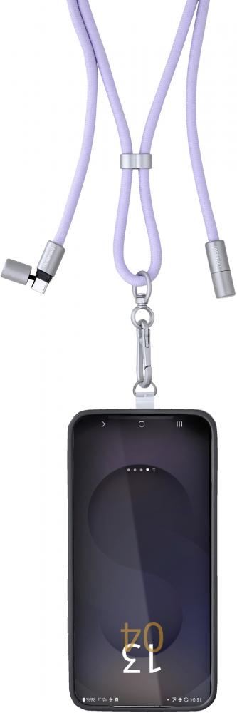 Intenso Cell Phone Charging Lanyard Handykette als Ladekabel Datenkabel 2 x USB-C bis 1,65m lila