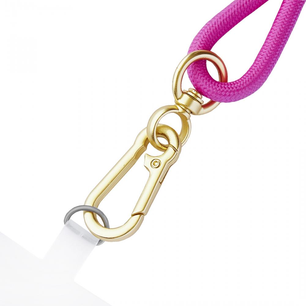 Intenso Cell Phone Charging Lanyard Handykette als Ladekabel Datenkabel 2 x USB-C 1,65m neon pink