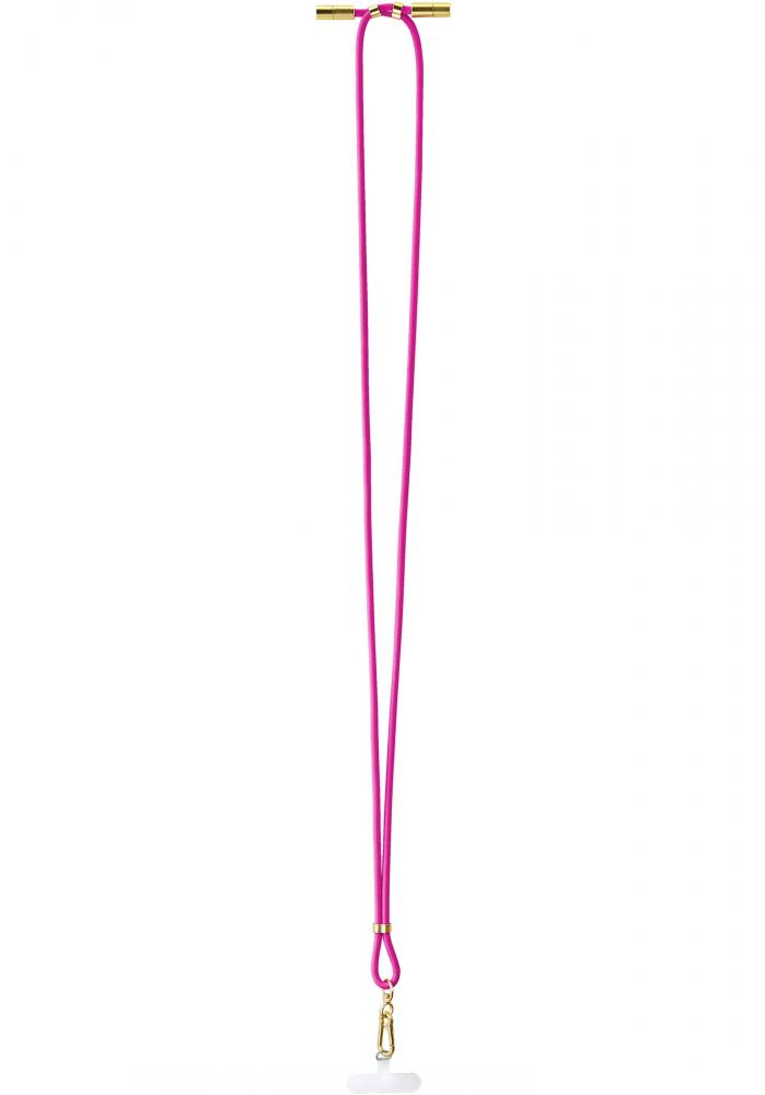 Intenso Cell Phone Charging Lanyard Handykette als Ladekabel Datenkabel 2 x USB-C 1,65m neon pink