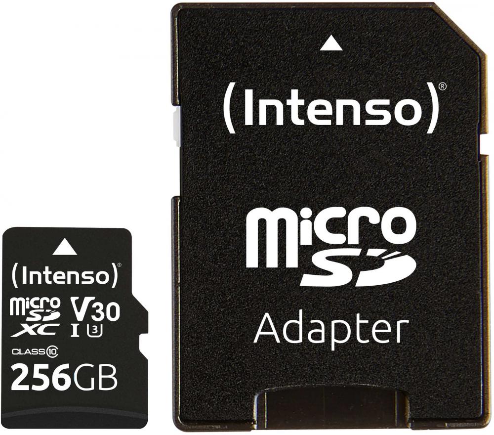 Intenso Micro SDXC Karte 256GB Speicherkarte professional UHS-I U3 4K V30 Class 10