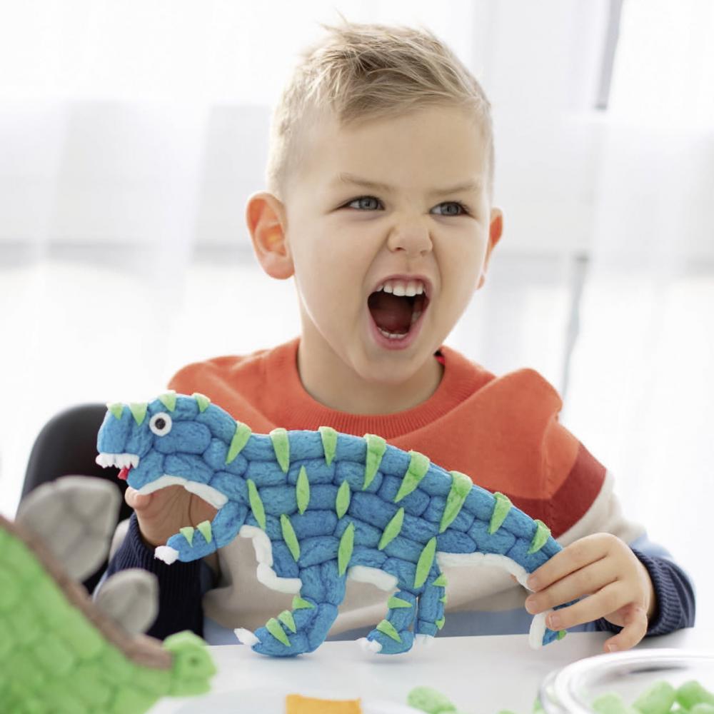 PlayMais Bastel Kreativität Classic 4 verschiedene Karten mit Dinosauriern 160620