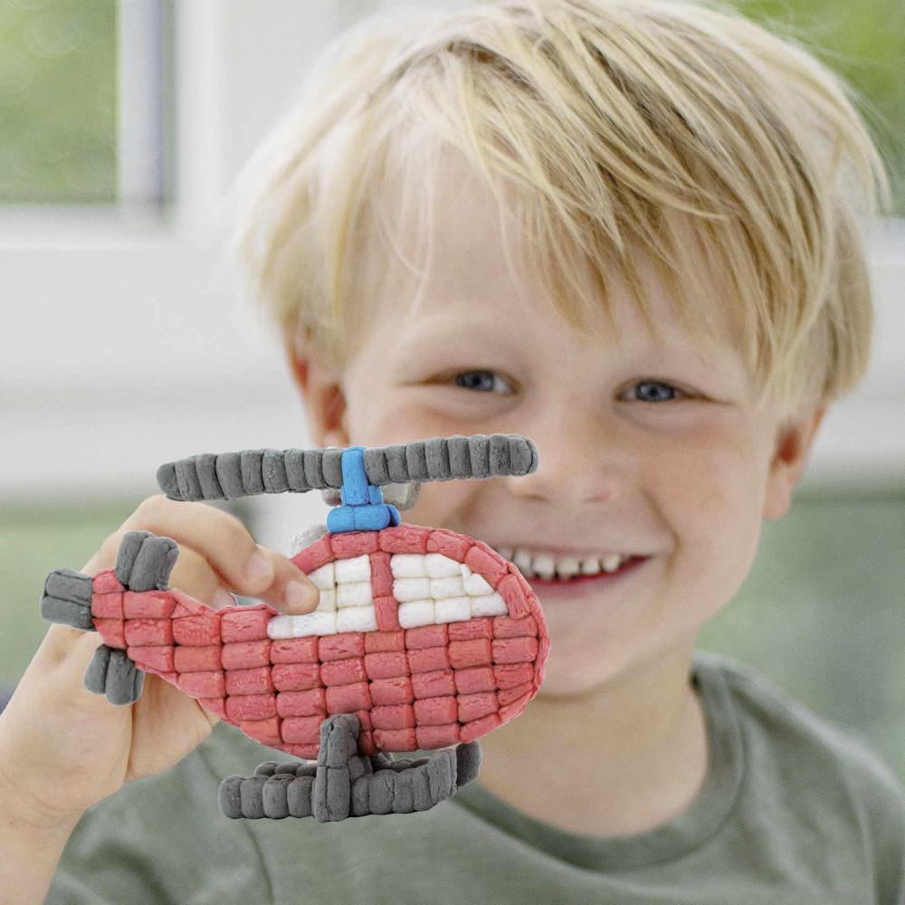 PlayMais Bastel Kreativität Classic 4 verschiedene Karten mit Firetruck Feuerwehr 160849