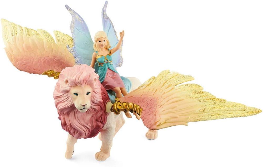 Schleich BAYALA® Elfe auf geflügeltem Löwe Set 4 Teile 70714