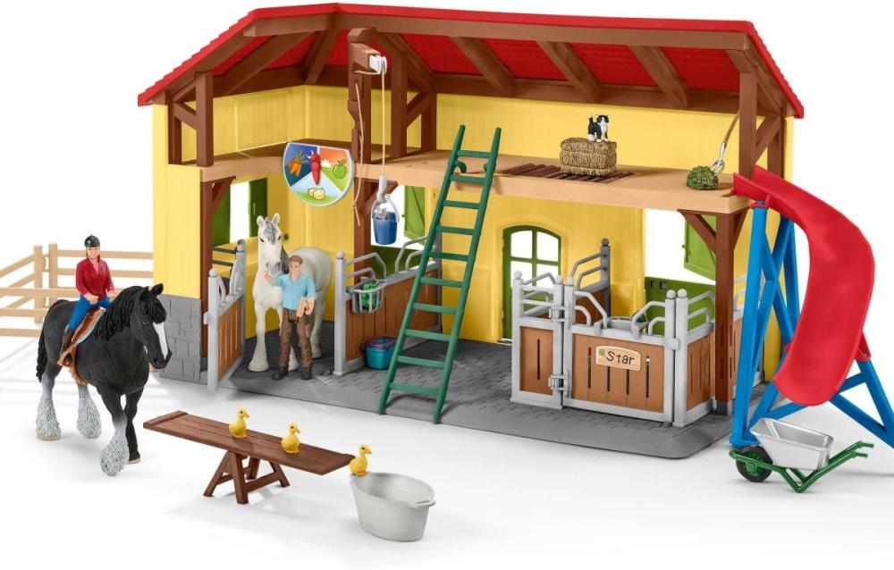 Schleich FARM WORLD Pferdestall Set 82 Teile 42485