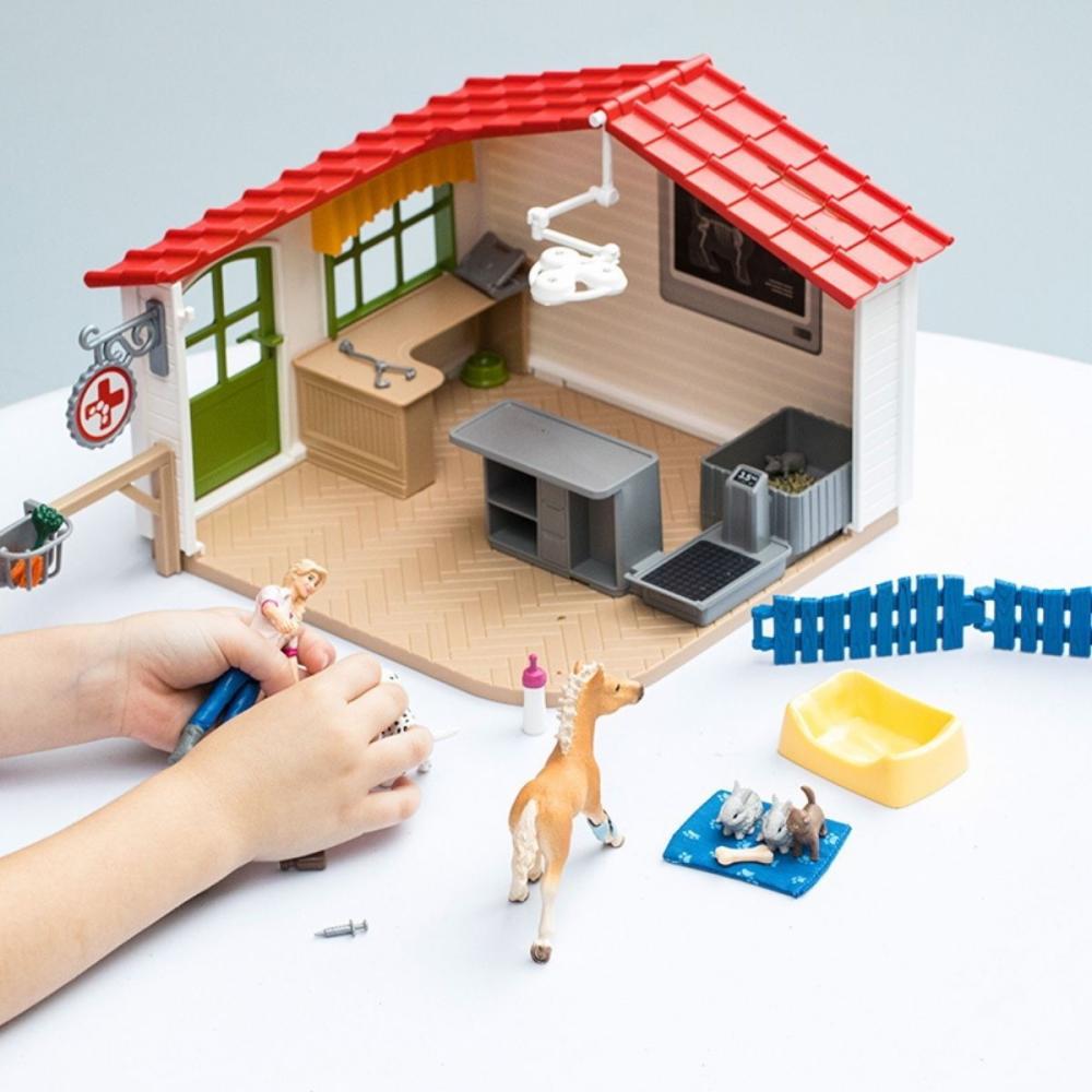 Schleich FARM WORLD Tierarzt-Praxis mit Haustieren Set 43 Teile 42502