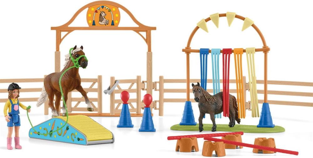 Schleich FARM WORLD Pony Agility Training Set 48 Teile 42481