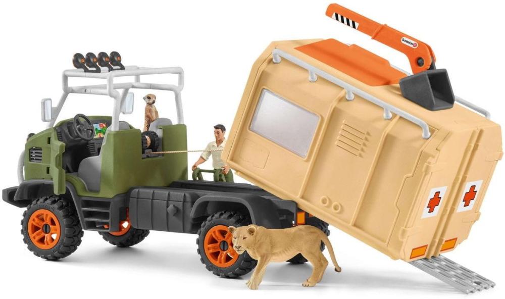 Schleich WILD LIFE Großer Truck Tierrettung Set 45 Teile 42475
