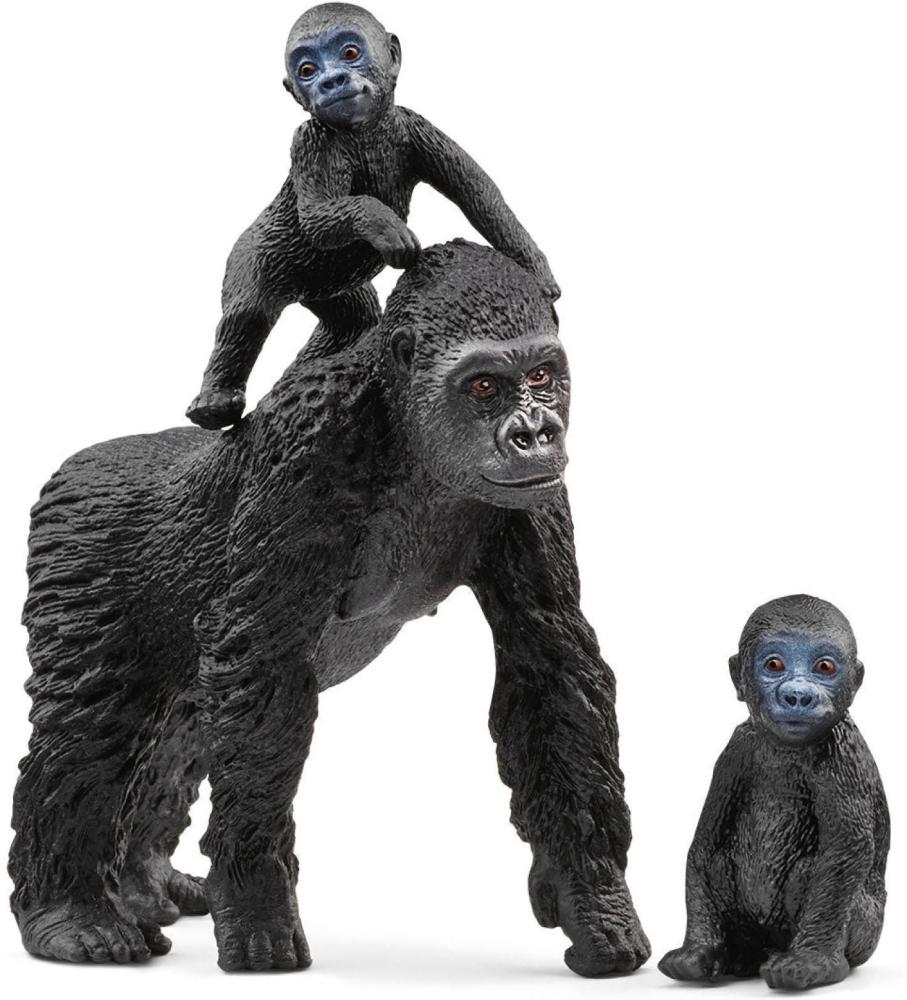 Schleich WILD LIFE Flachland Gorilla Familie 3 Figuren 42601