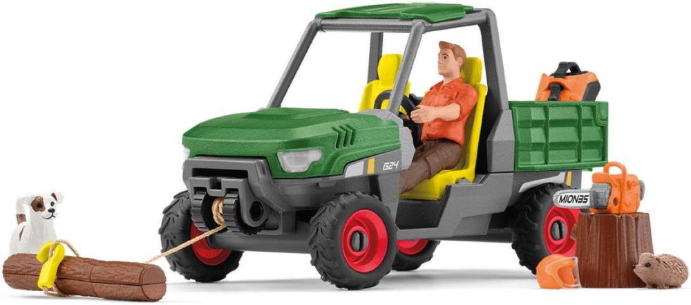 Schleich FARM WORLD Waldbauer mit Fahrzeug Set 49 Teile 42659