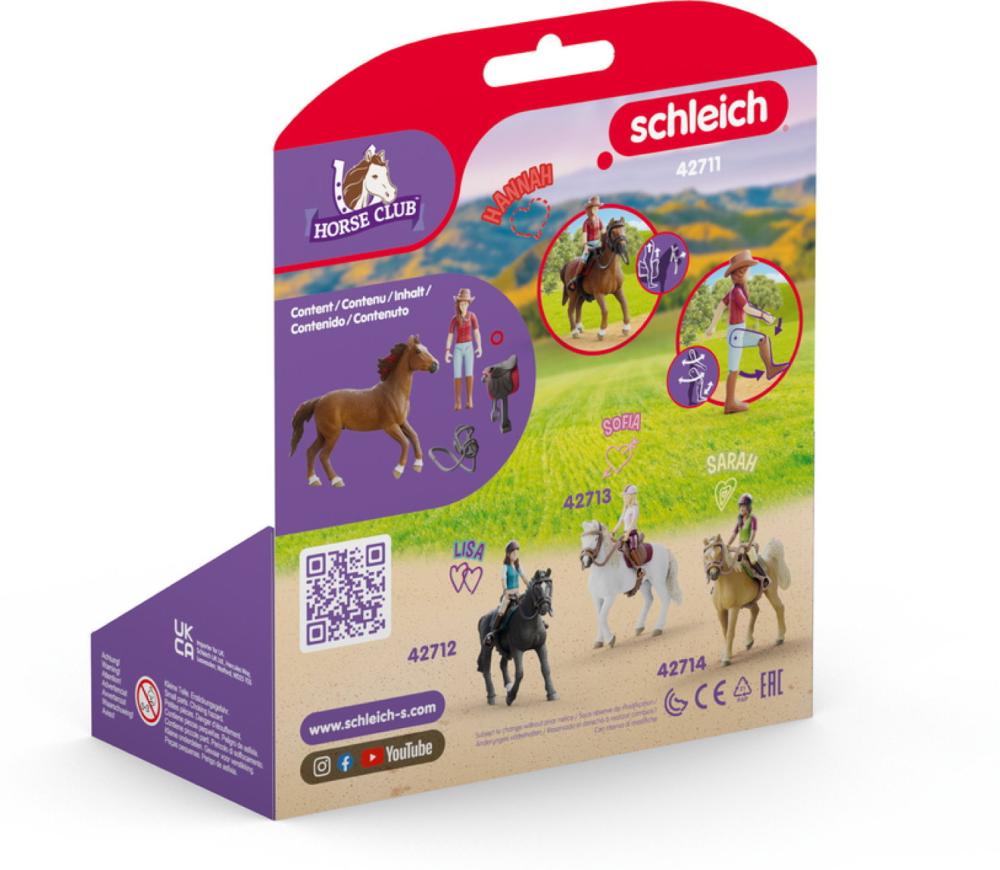 Schleich HORSE CLUB Hannah & Cayenne Set 6 Teile 42711