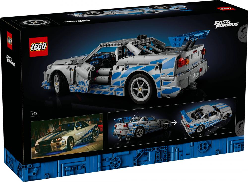 LEGO® Technic 2 Fast 2 Furious Nissan Skyline GT-R (R34) Flitzer 1410 Teile 42210