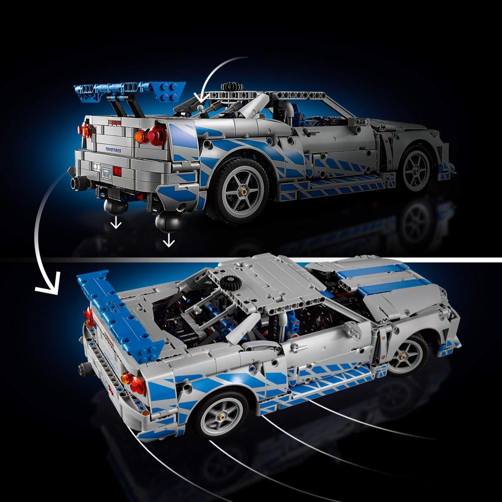 LEGO® Technic 2 Fast 2 Furious Nissan Skyline GT-R (R34) Flitzer 1410 Teile 42210