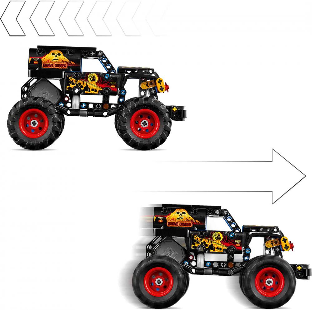 LEGO® Technic Monster Jam™ Grave Digger™ Feuer und Eis 263 Teile 42219