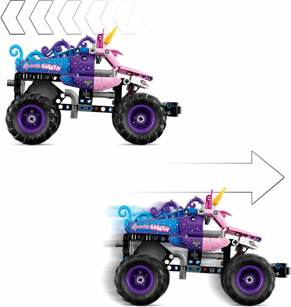LEGO® Technic Monster Jam™ Sparkle Smash™ mit Rückziehmotor 243 Teile 42220