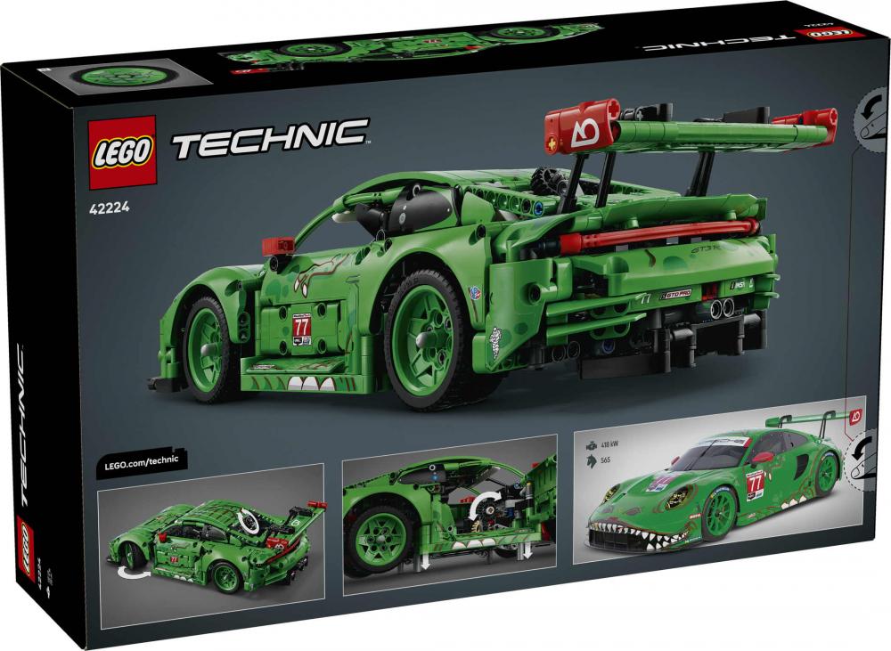 LEGO® Technic Porsche 911 GT3 R REXY AO Racing Rennwagen 1313 Teile 42224
